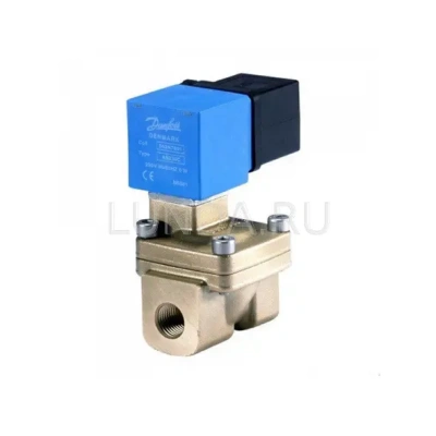 Клапан соленоидный EV220W 10-50, с сервоприводом, с катушкой, уплотнение EPDM (нормально открытый), Danfoss В Глазове