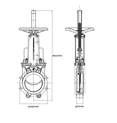 Шиберная задвижка VG6400 со штурвалом, Tecofi В Глазове
